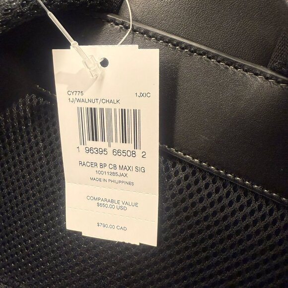 coach Racer Backpack In Blocked Signature Canvas cy775 - Picture 7 of 7